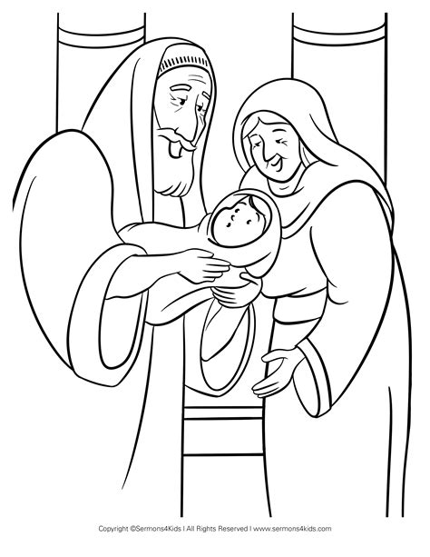simeon sees jesus coloring pages